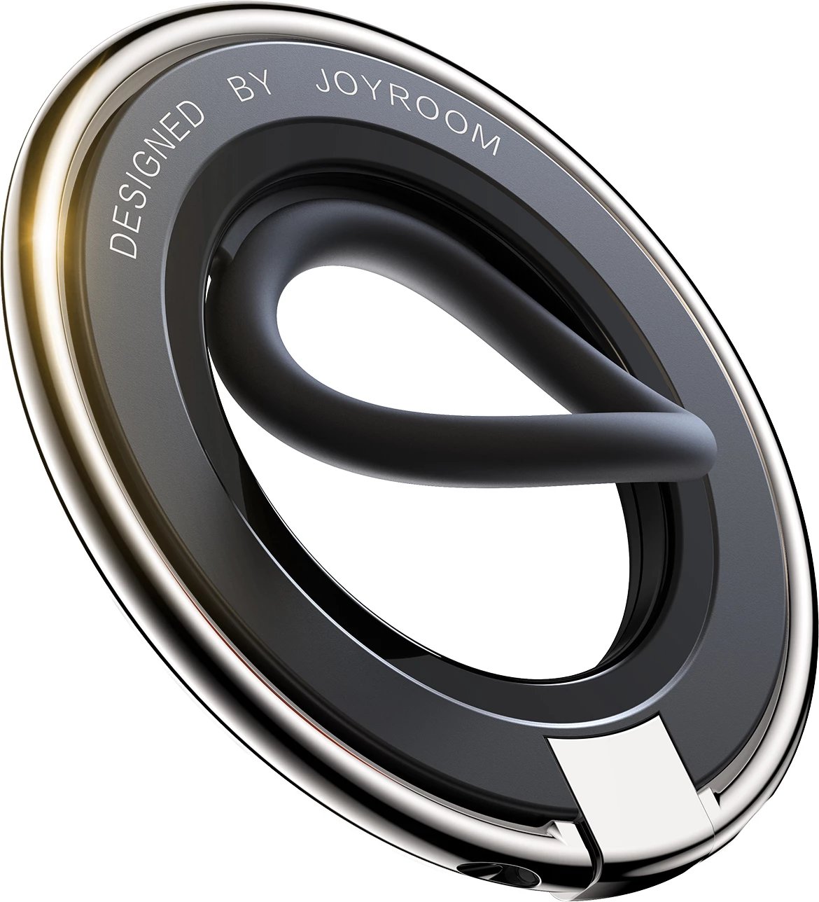 mbajtës magnetik MagSafe për celular Joyroom JR-ZS383, unazë gishtit, kompatibilitet iPhone 12–15 dhe telefona 4.7–7", shndërrohet në qëndrim, i zi