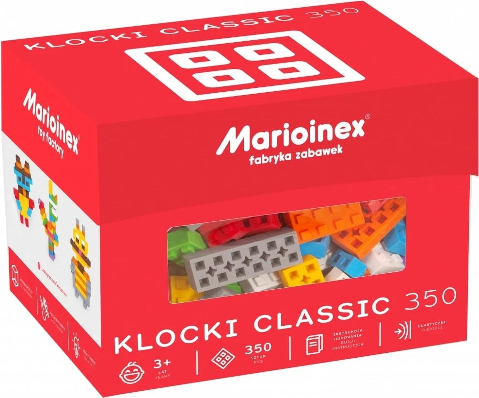 Set blloqesh ndërtimi Marioinex Classic Blocks 350 copë, shumëngjyrëshe