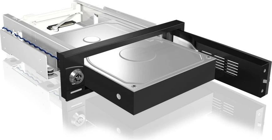 Kasë IcyBox IB-168SK-B për hard disk 3.5" SATA, e zezë