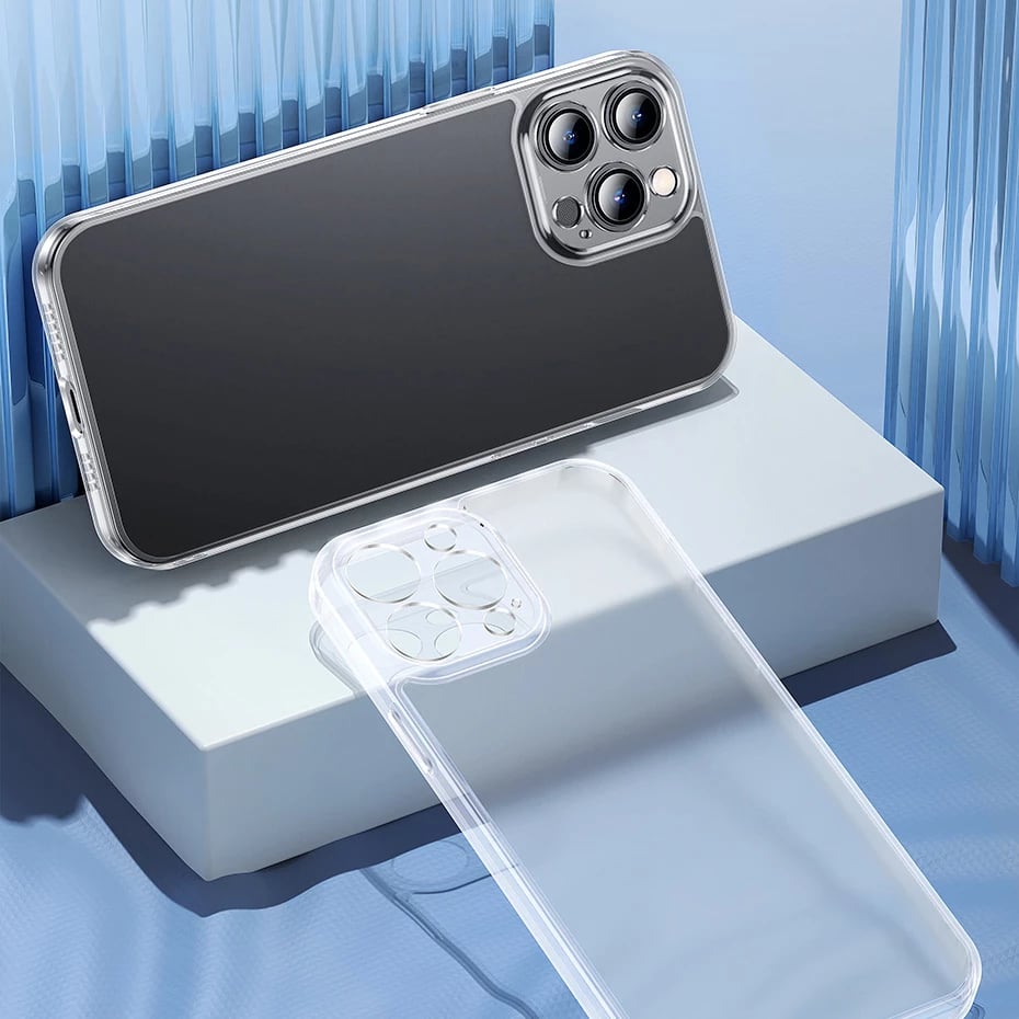 Mbështjellës Baseus Frosted Glass Case për iPhone 13 Pro, Transparent Mbështjellës Baseus Frosted Glass Case për iPhone 13 Pro, Transparent