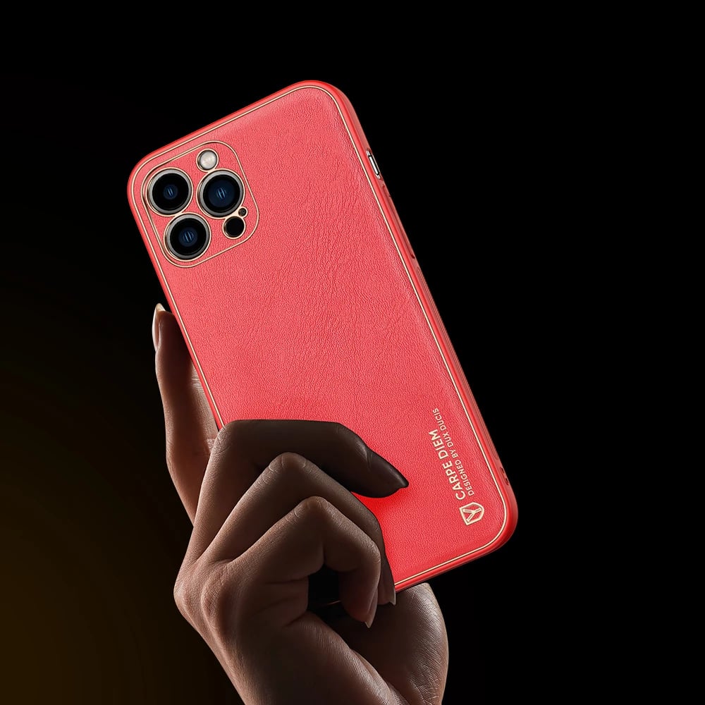 Mbështjellës Dux Ducis Yolo për iPhone 13 Pro Max, TPU+PU lëkurë, i kuq