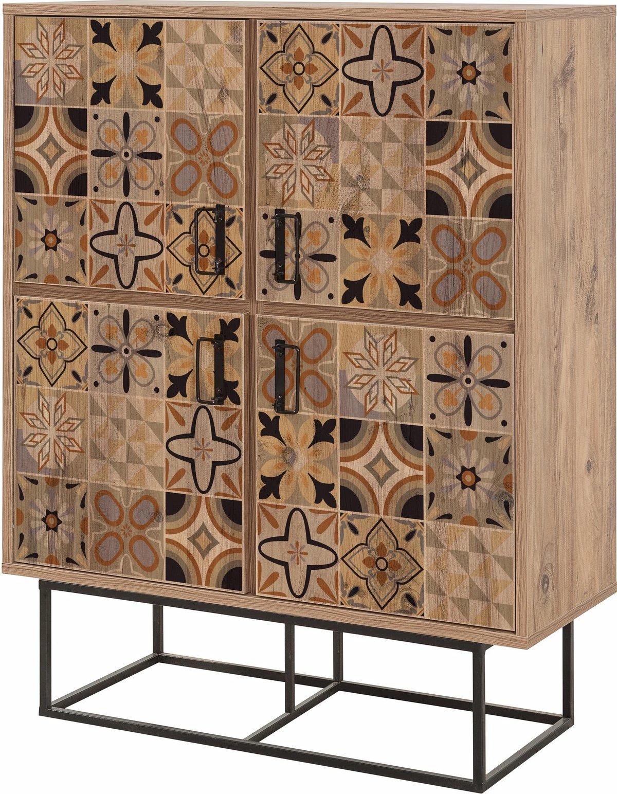 Dollap shumëfunksional Quantum Solo, dizajn retro, ngjyrë Atlantic Pine dhe e zezë