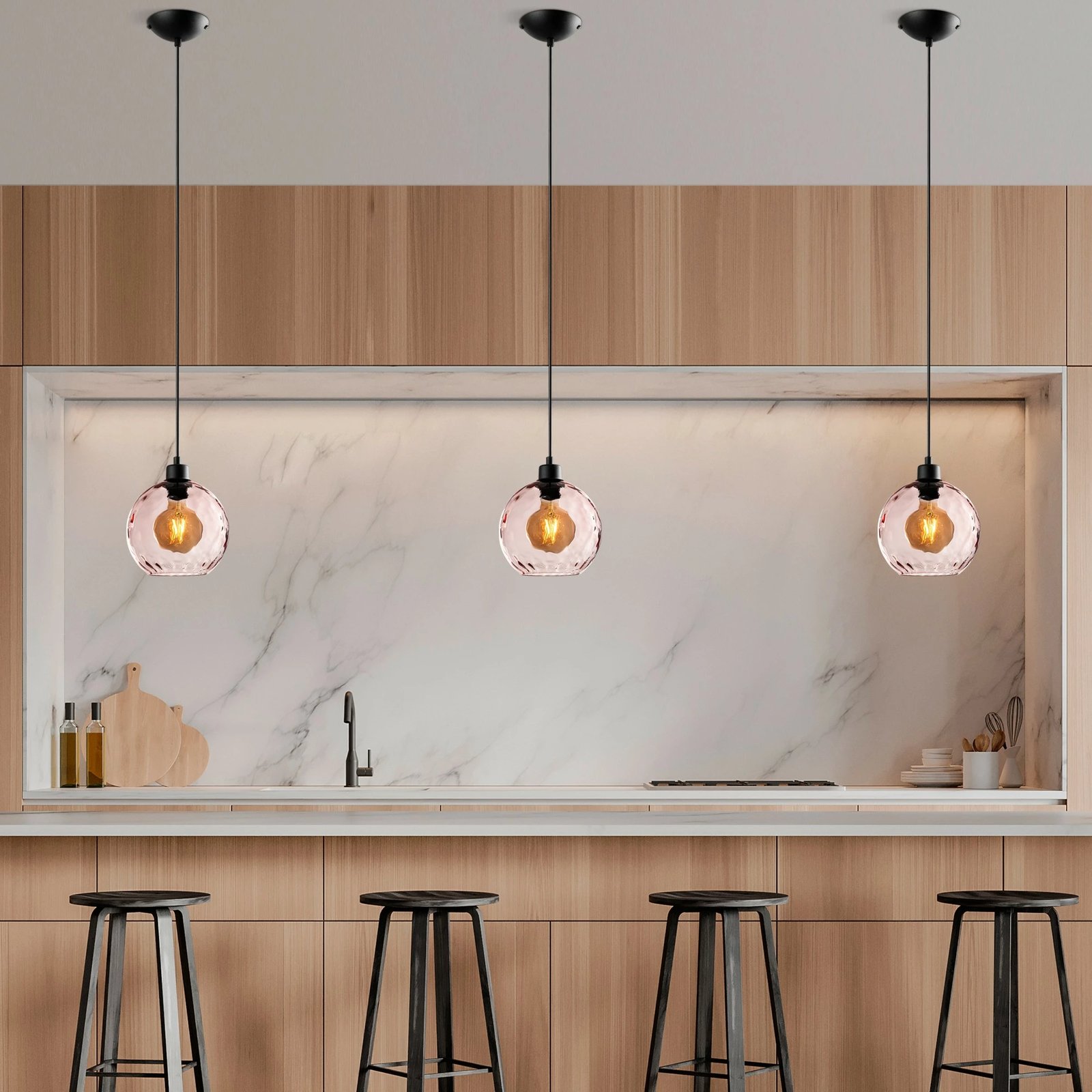 Llambë tavani Opviq Benek, rozë, 20-14303