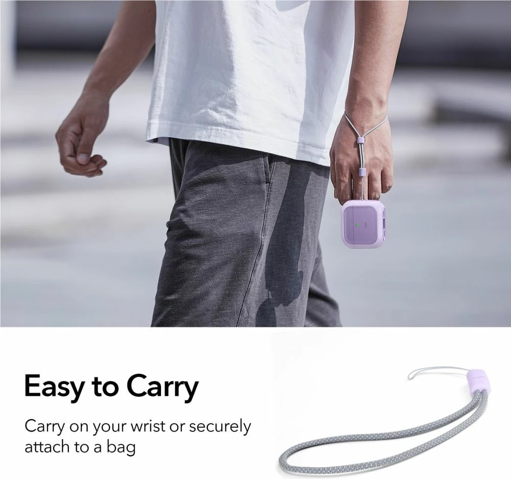 Mbështjellës ESR Orbit HaloLock për AirPods 4, MagSafe, vjollcë
