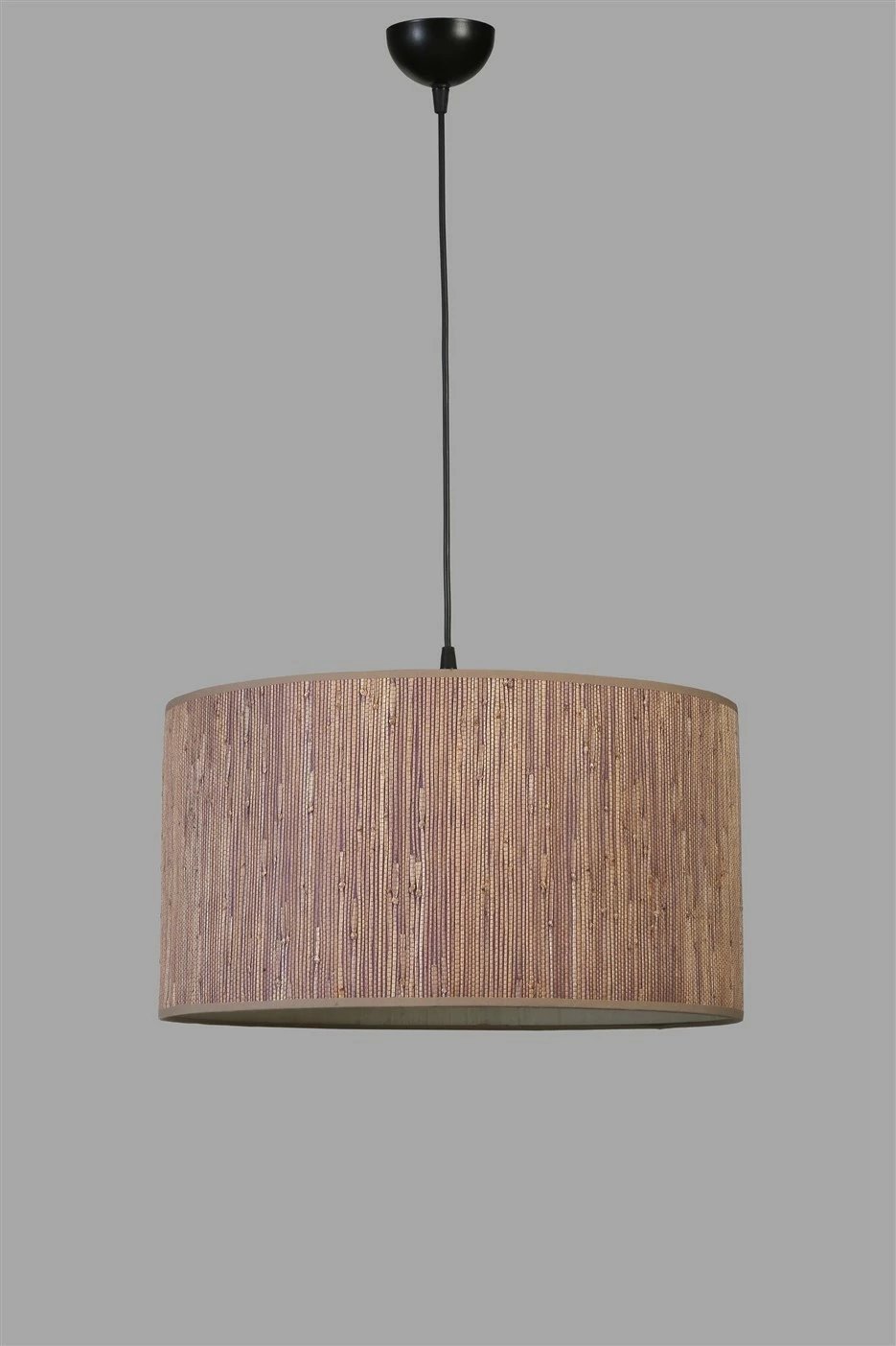 Llambë tavani Opviq, bambu, abajur i vetëm, ngjyrë kafe dhe e zezë