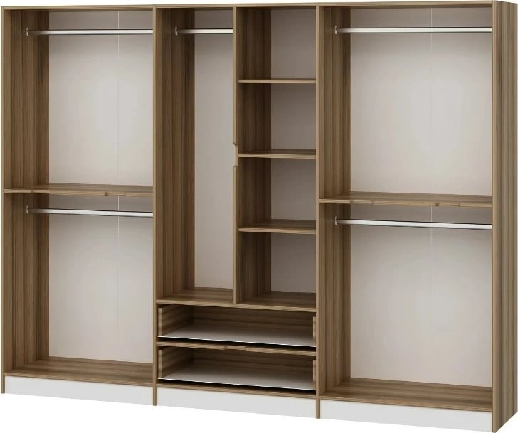 Dollap i madh për rroba, ngjyrë dore, Hanah Home Elina, 277x208x52 cm