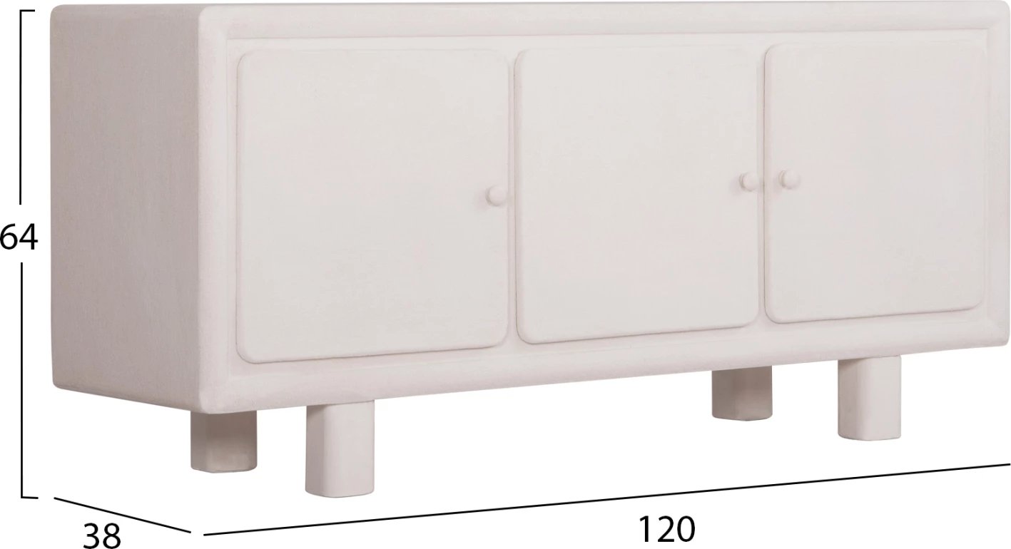 Bufe Santorini FH18068 MDF, ngjyrë e bardhë, 140x38x64 cm