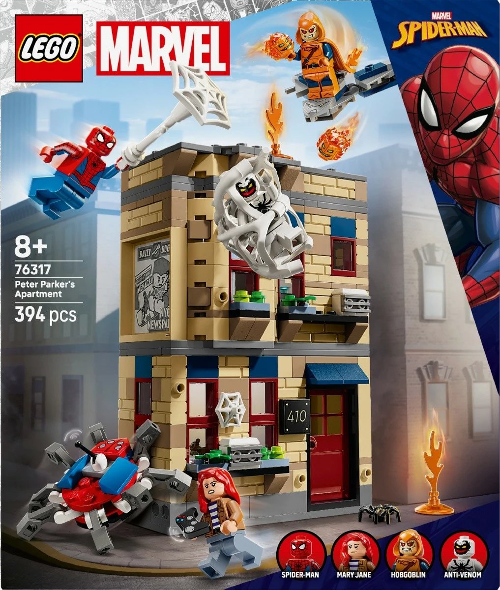 Set ndërtimi LEGO Marvel Spider-Man 76317 apartamenti i Peter Parker, 394 pjesë