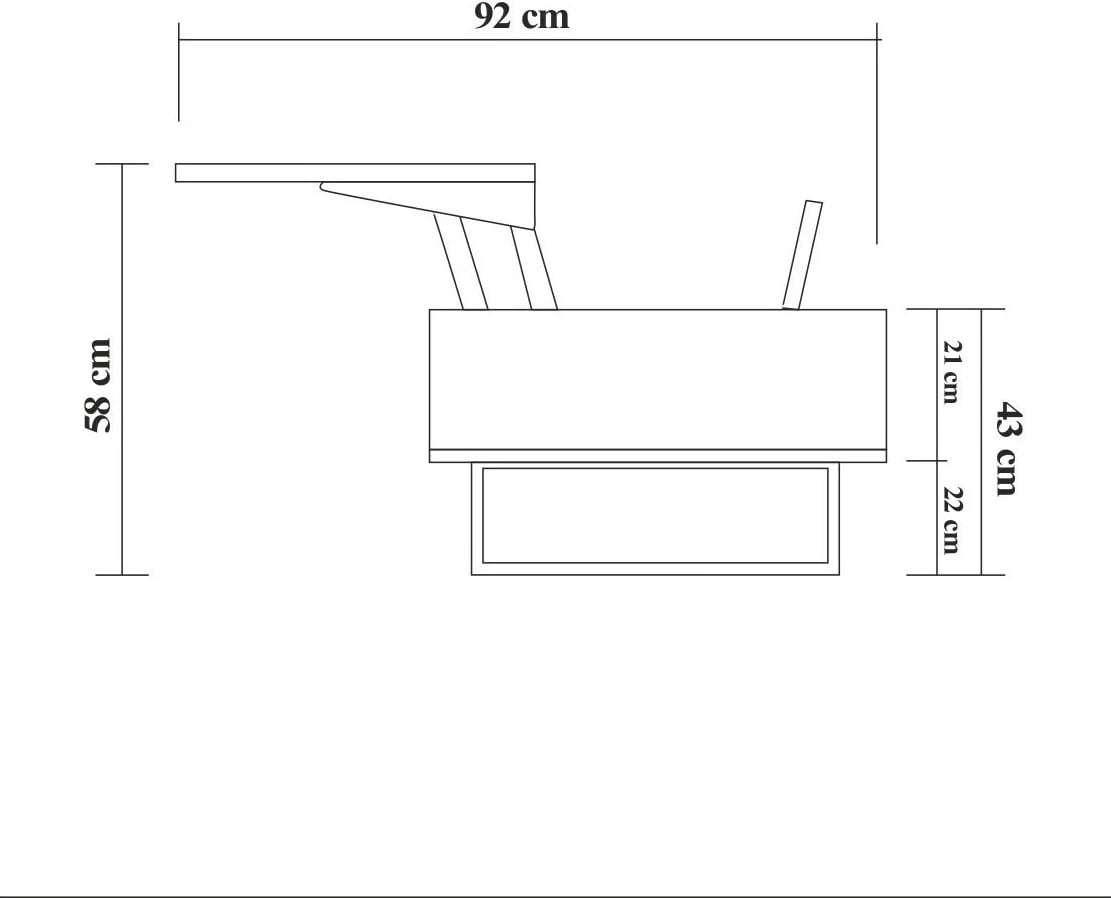 Set mobiljesh për dhomë dite, ngjyrë arre dhe e zezë, Skye Decor, Laxus Takım 23