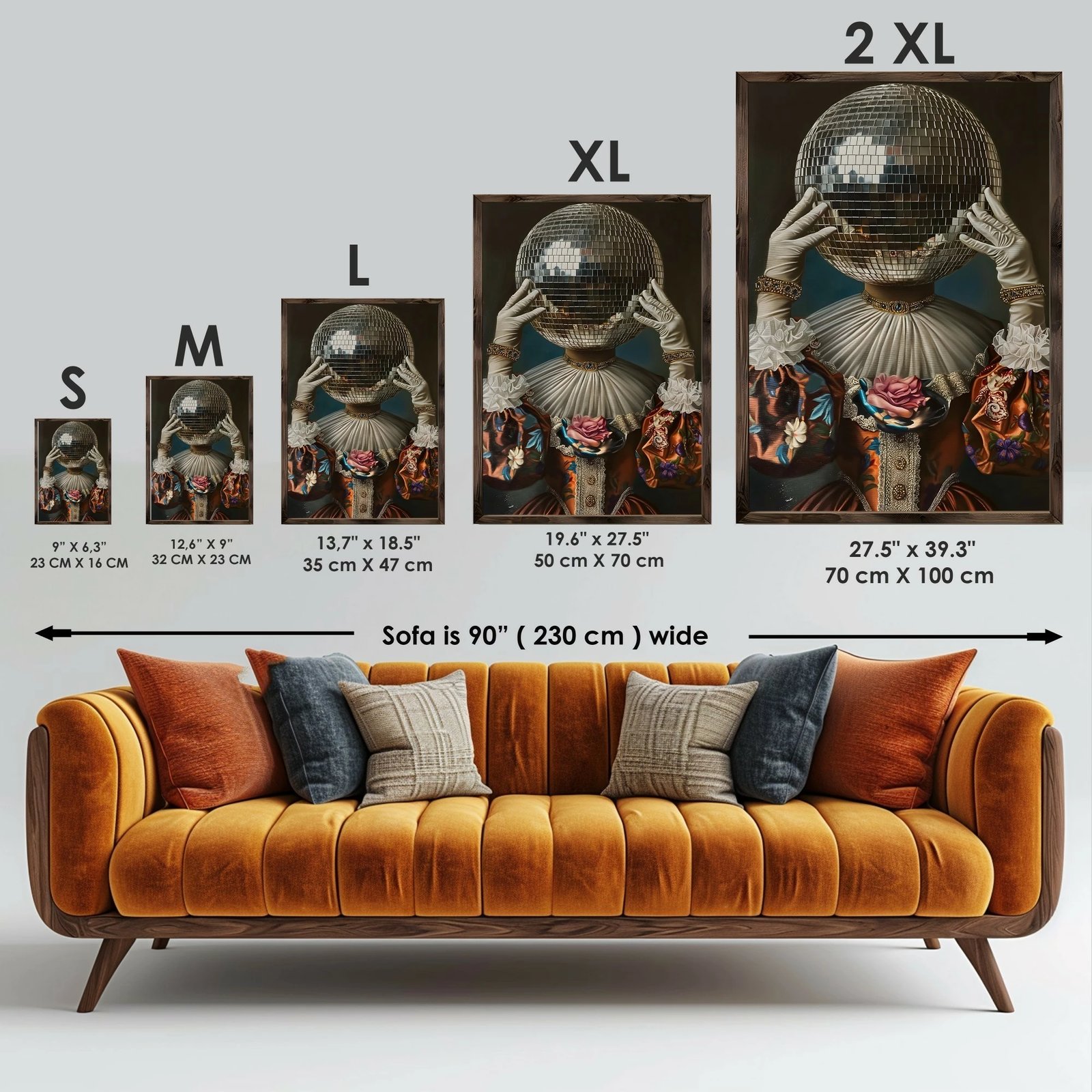 Pikturë dekorative me kornizë MDF, shumëngjyrëshe, GE132-L