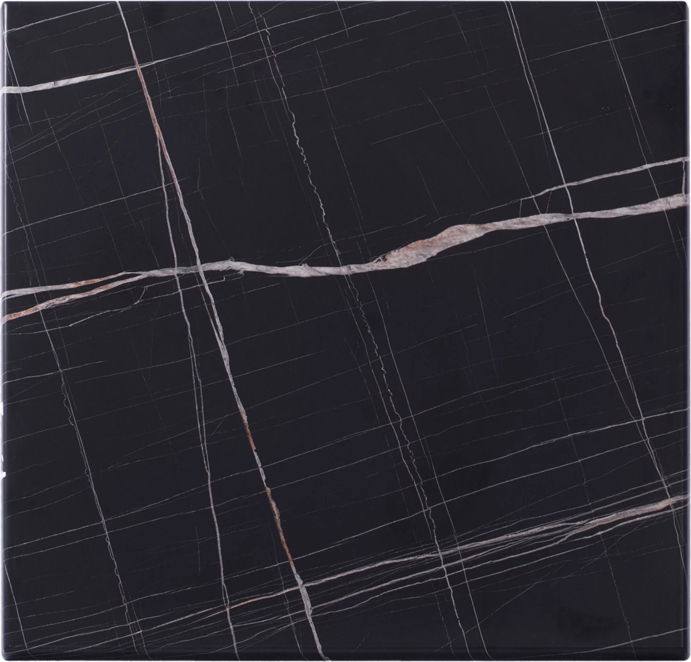 Sipërfaqe tavoline katrore, pamje mermeri të zi, 741 FH1, 60x60cm