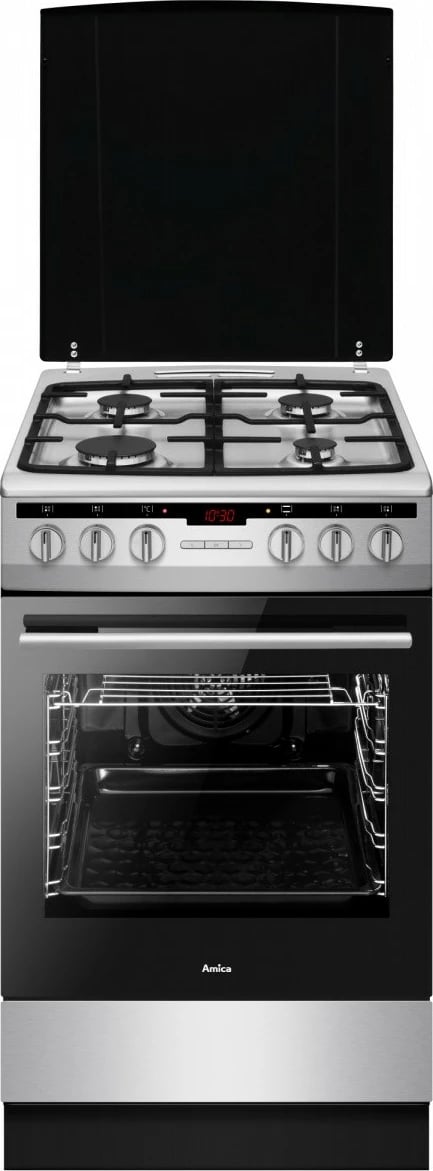 Furrë dhe pianurë Amica 57GE3.33HZpTaDA(Xx), 66L, inox, gaz dhe elektrik Furrë dhe pianurë Amica 57GE3.33HZpTaDA(Xx), 66L, inox, gaz dhe elektrik