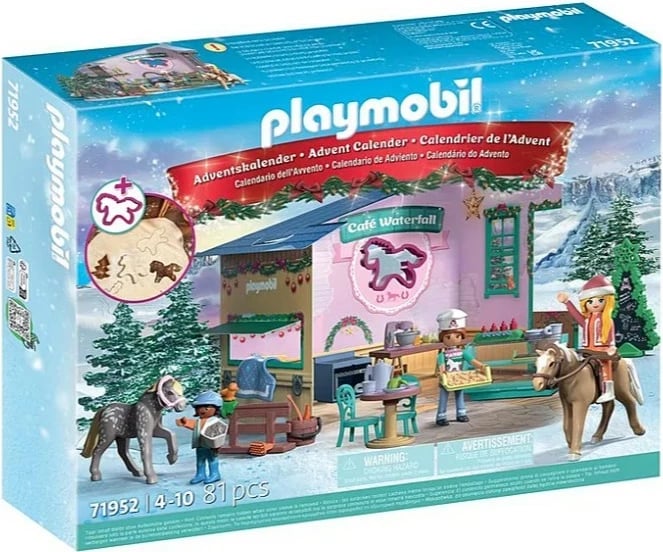 Set lojërash, Playmobil 71952 Horses of Waterfall Christmas Bakes at the Equestrian Café, 81 pjesë, plastike, set