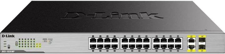 Switch D-Link DGS-1026MP 26 porta Gigabit PoE+ 370W, 2 uplink combo
