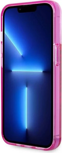 Mbështjellës Karl Lagerfeld KLHCP14XLCKVF për iPhone 14 Pro Max 6.7", rozë, hardcase me glitter
