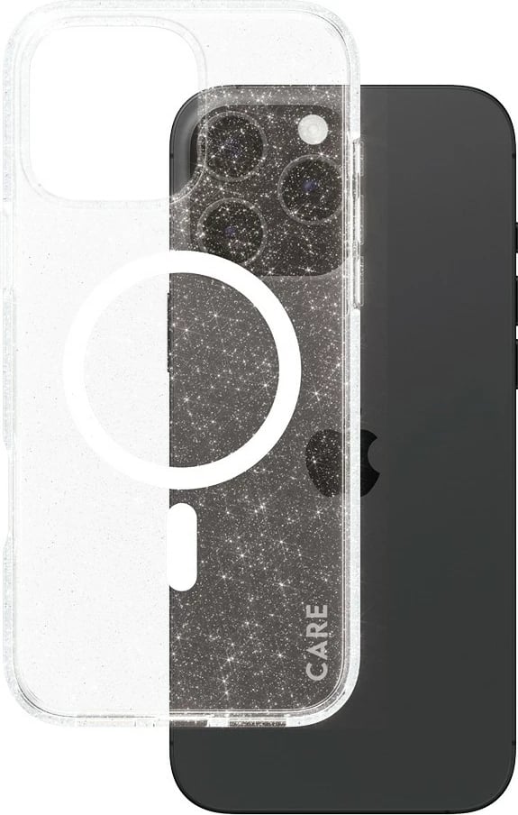 Mbështjellës PanzerGlass CARE Case Star Lit White MagSAFE për iPhone 16 Pro Max, transparent