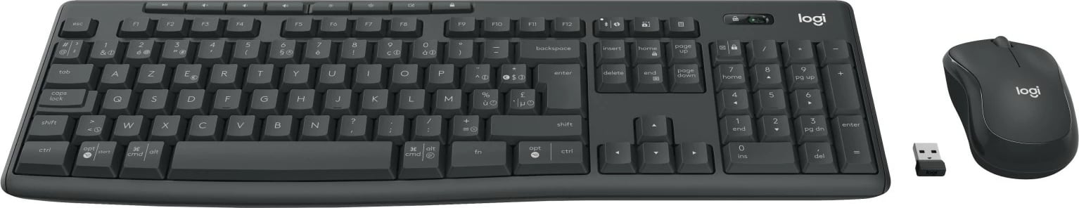 Set maus dhe tastierë Logitech MK370, wireless, AZERTY, Bluetooth, graphite