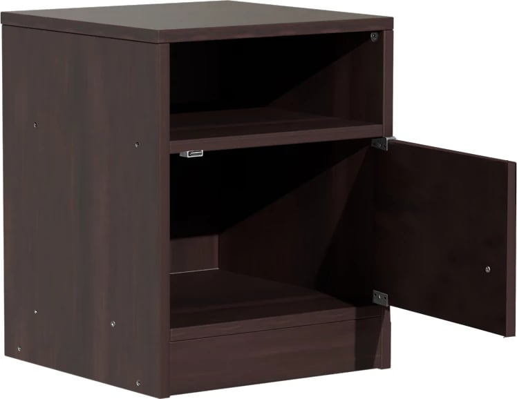 Komodinë anësore Foly me një sirtar, ngjyrë arre, 40x40x50cm