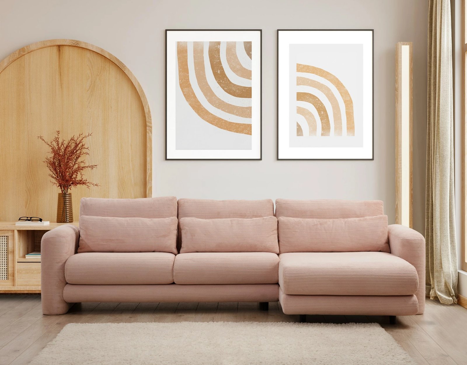 Këndare Lily, kënd i djathtë, ngjyrë rozë