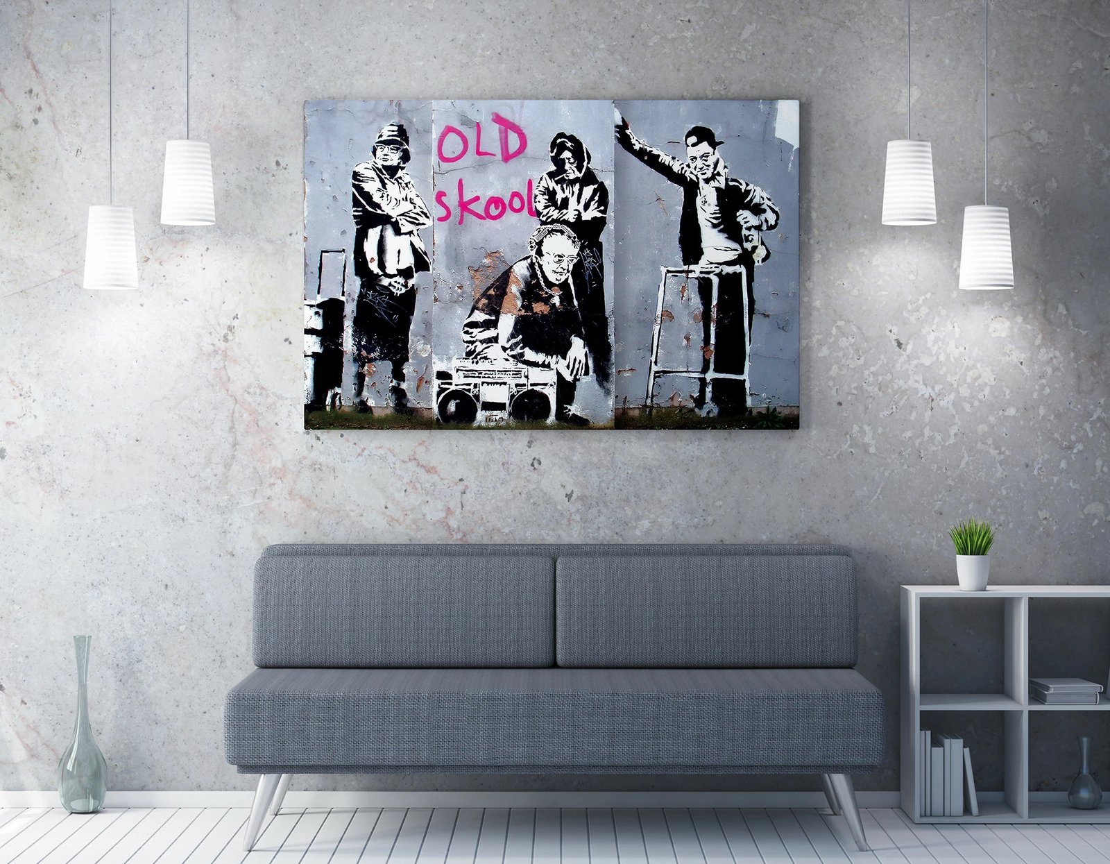 Pikturë dekorative në kanavacë, Banksy, shumëngjyrëshe, WY53, 50x70cm