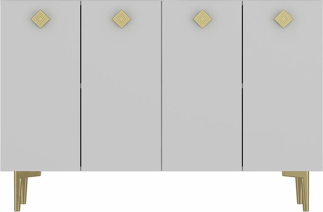 Konsolë Skye Decor, e bardhë, e artë