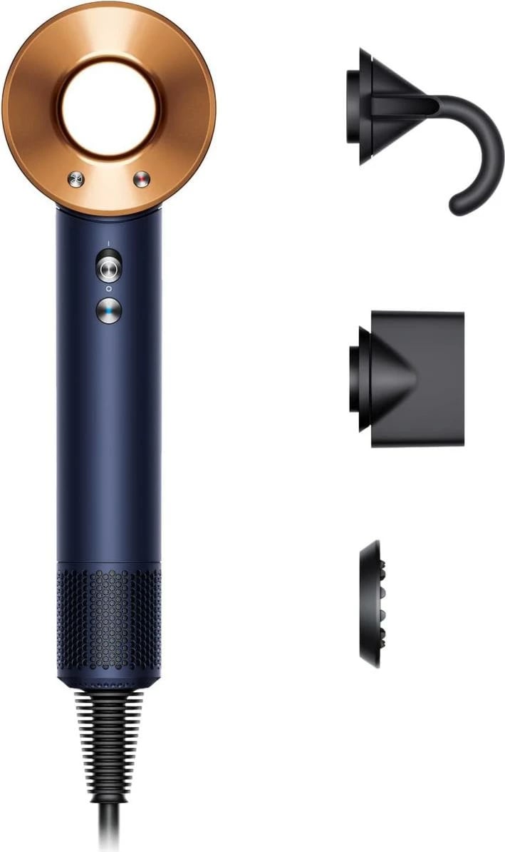 Tharëse flokësh Dyson Supersonic 1600W, Blue Prussia/Rame