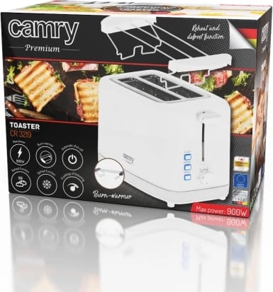 toster Adler CR 3219 2 feta 900 W 6 nivele ngjyrë e bardhë