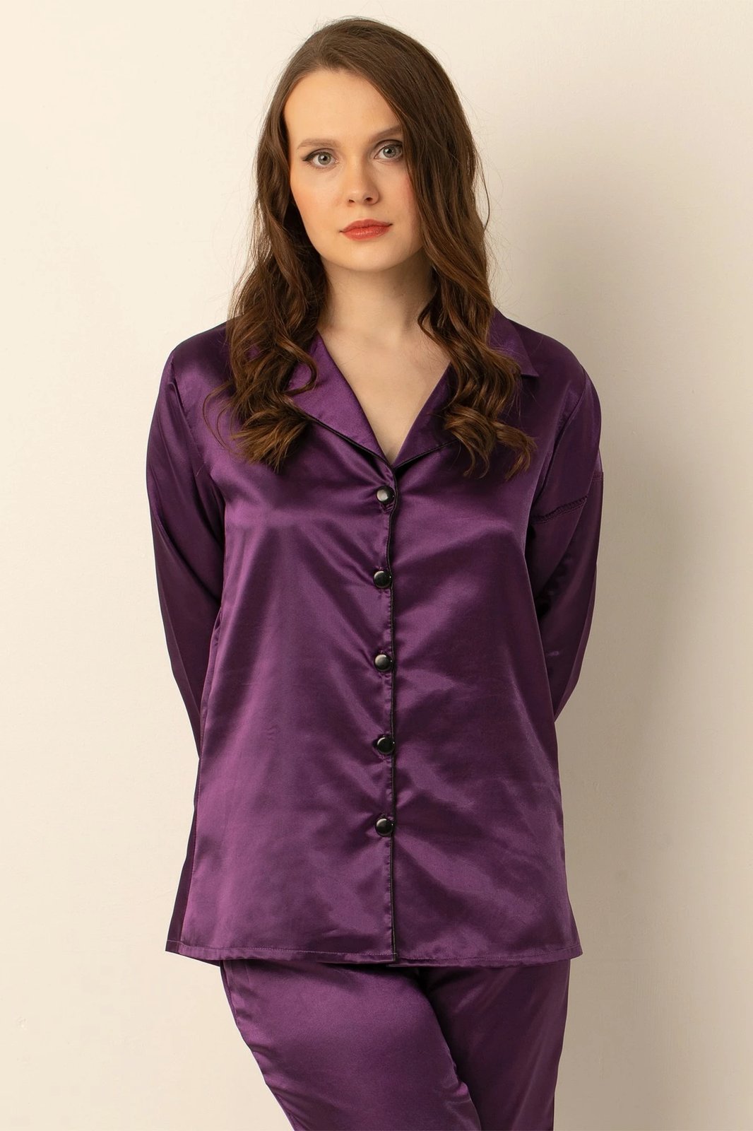 Set pizhamash për gra, ngjyrë vjollcë e errët, Jumeon 002-000905