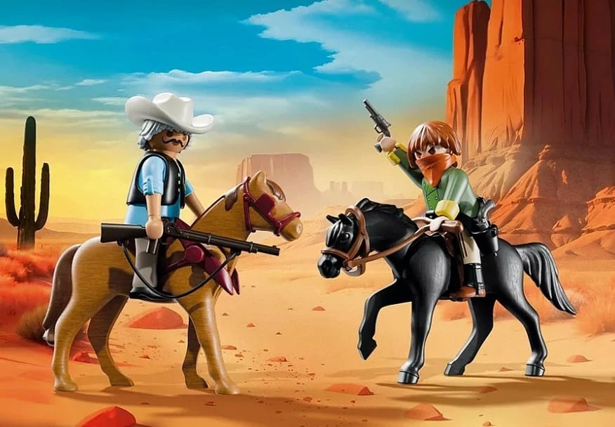 Set lodrash Playmobil 71862 Stagecoach Raid on the Wild West, 58 pjesë