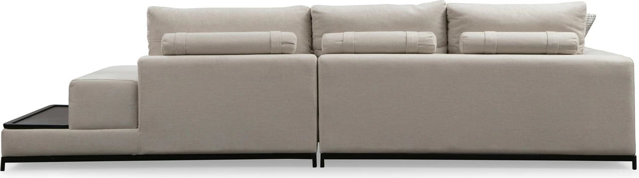 Divan katër vendesh, ngjyrë bezhë, me tavolinë anësore, Atelier del Sofa