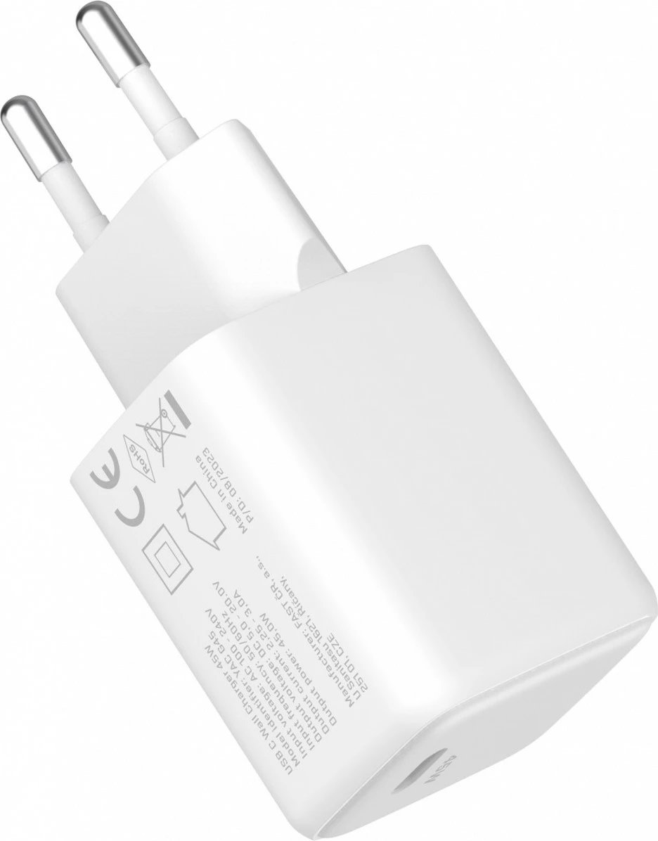 Karikues muri YENKEE YAC G45 VOLT, USB Type-C, 45W, Bardhë