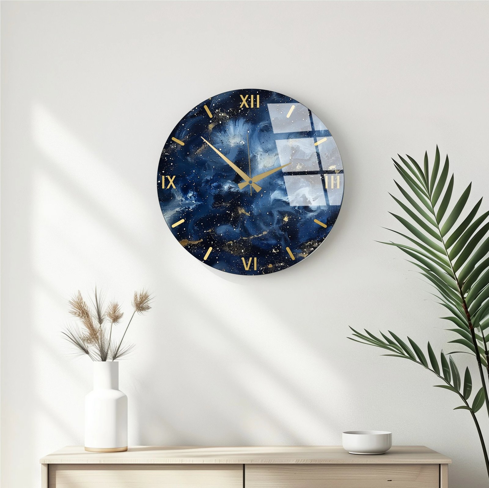 Orë muri dekorative prej qelqi, Wallity Huhu350, 40x40cm