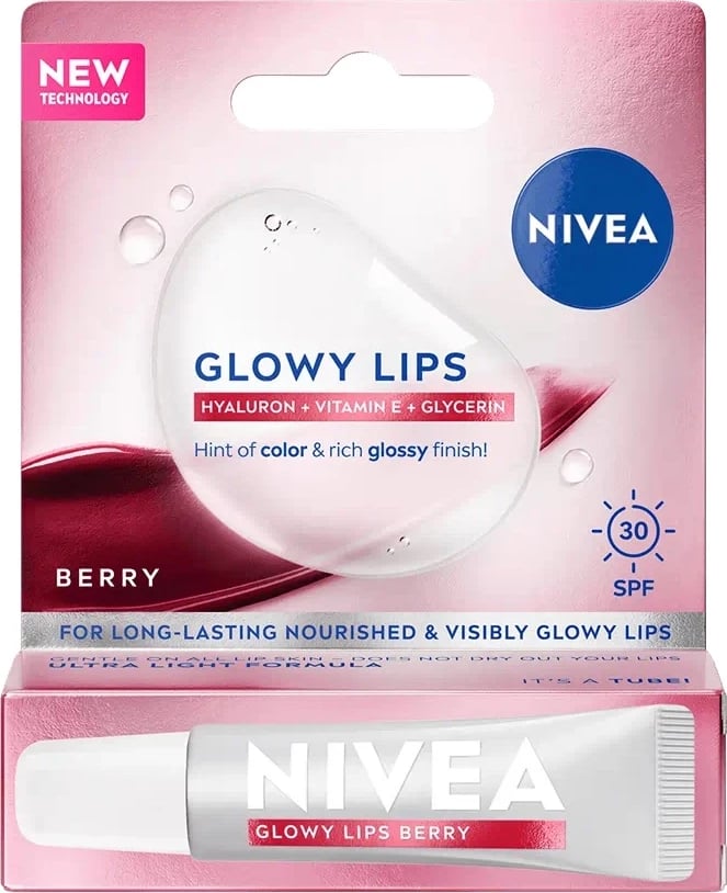 Balsam për buzë Nivea Glowy Lips për femra Berry 10ml