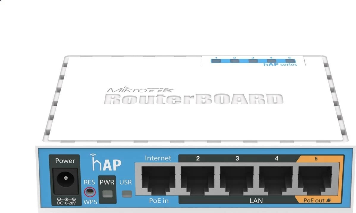 Access point Mikrotik RB951Ui-2nD, 2.4GHz, 5 porte, Bardhë/Blu