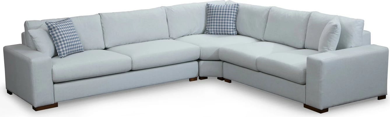 Këndare Atelier del Sofa, Loop 22, ngjyrë bezhë, këmbë druri arre, 282x322cm