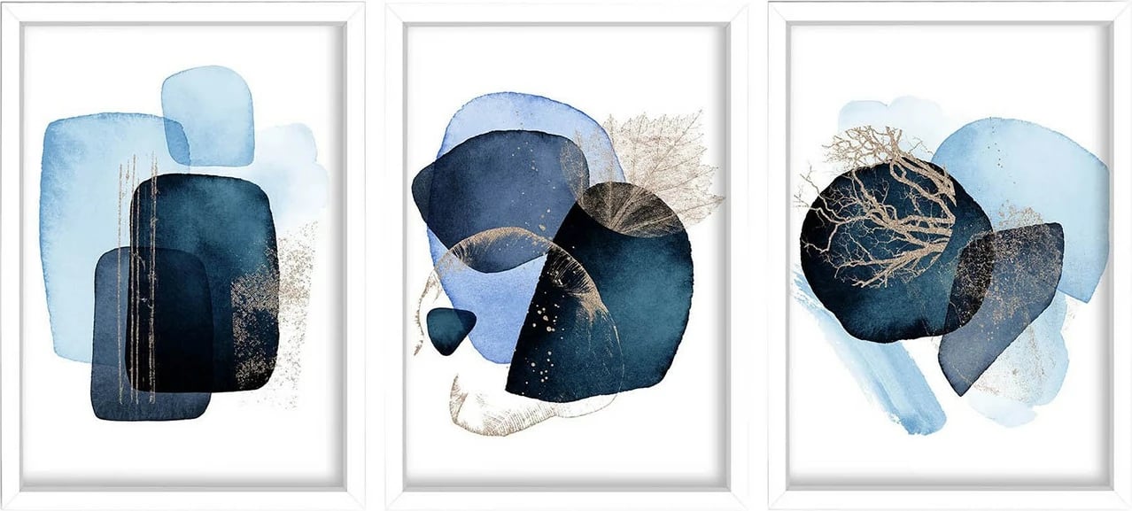 Pikturë dekorative me kornizë MDF (3 pjesë), Wallity, 3P3853NISCT-006