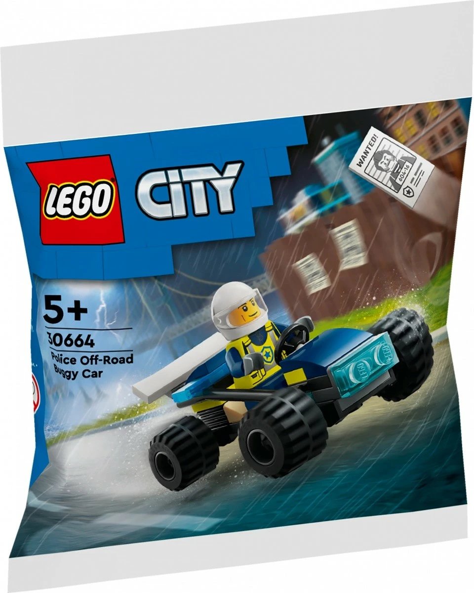 Set lodrash LEGO City 30664 Police Off-Road Rover, 35 pjesë, plastikë