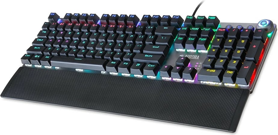 Tastierë mekanike gaming iBOX Aurora K-3 me ndriçim RGB, e zezë