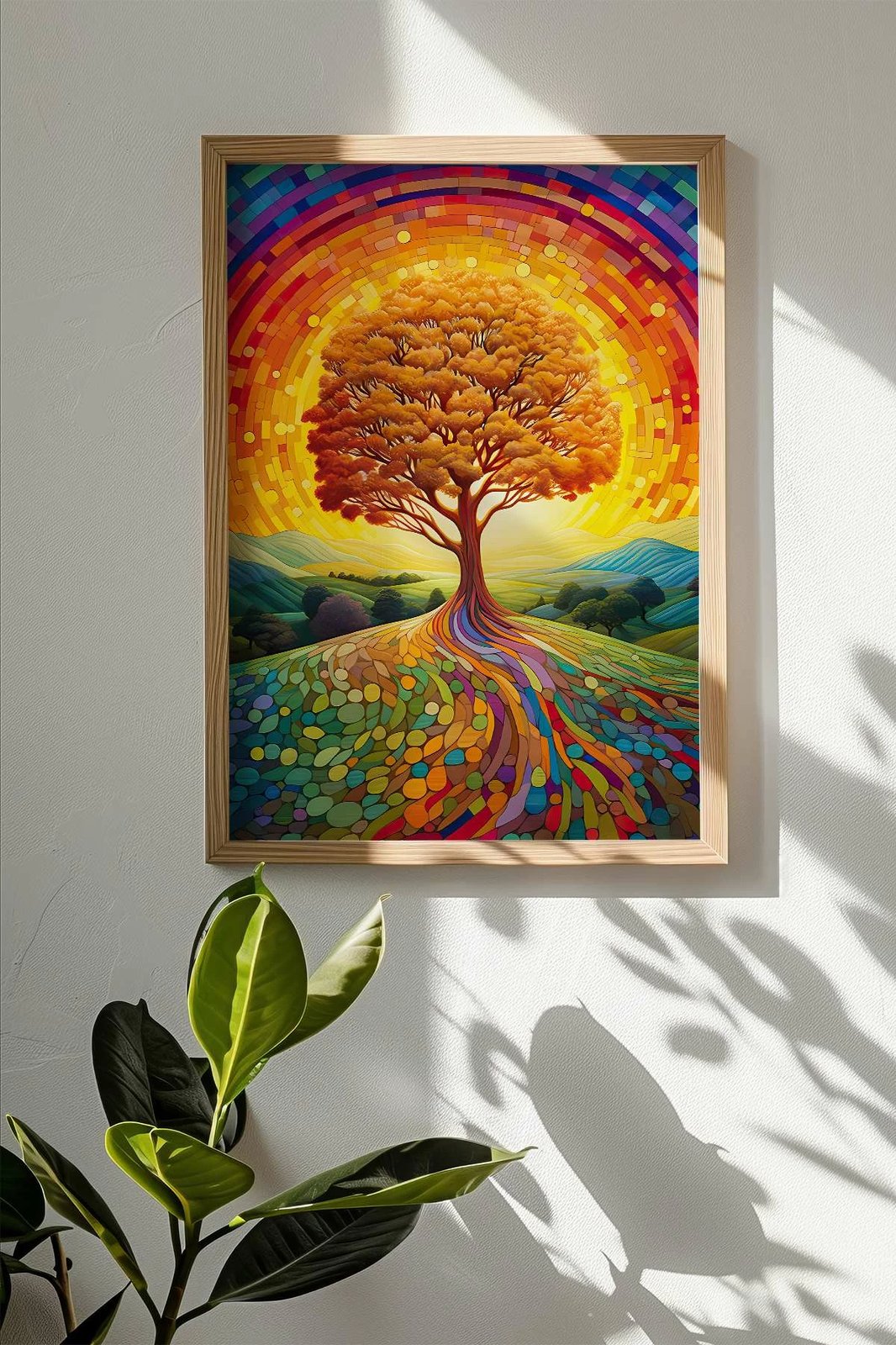 Pikturë dekorative me kornizë, shumëngjyrëshe, Wallity, Mscartmdl8, 33x48cm