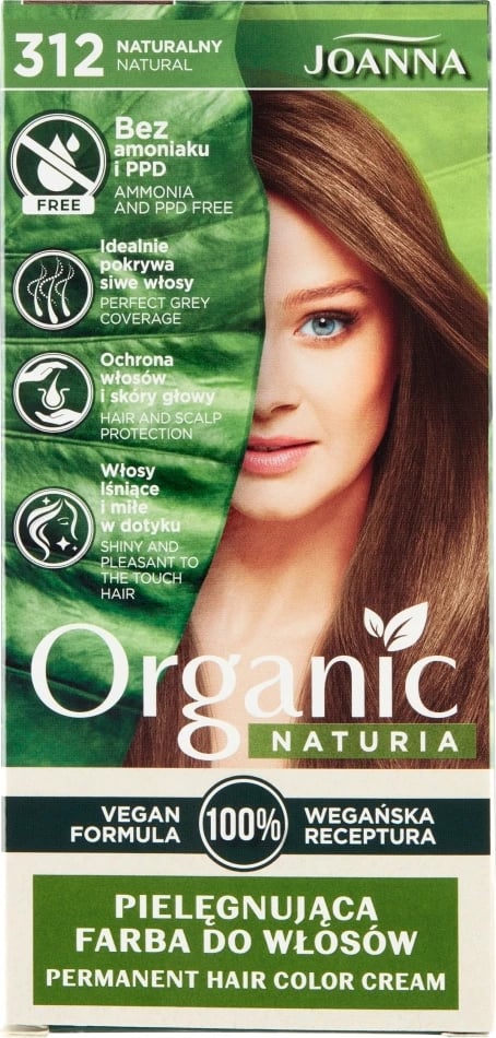 Ngjyrë për flokë Joanna Naturia Organic 312 Natural për femra 1 copë