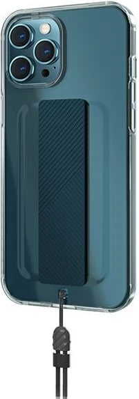 Mbështjellës UNIQ Heldro për iPhone 12 Pro Max, transparent, me rrip gishti dhe rrip dore