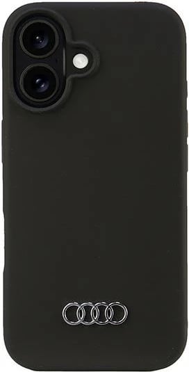 Mbështjellës Audi për iPhone 16 6.1", silikon, i zi, HardCase