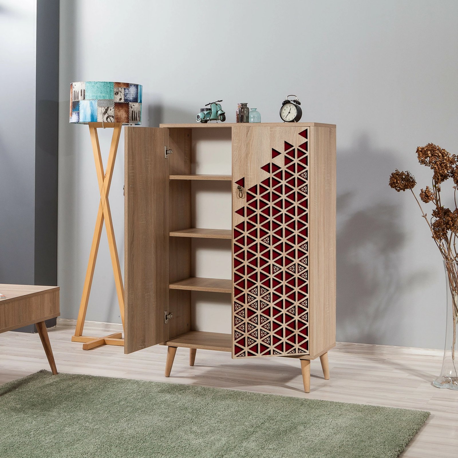 Dollap multifunksional Hanah Home, Multibox - 122, ngjyrë lisi Sonoma