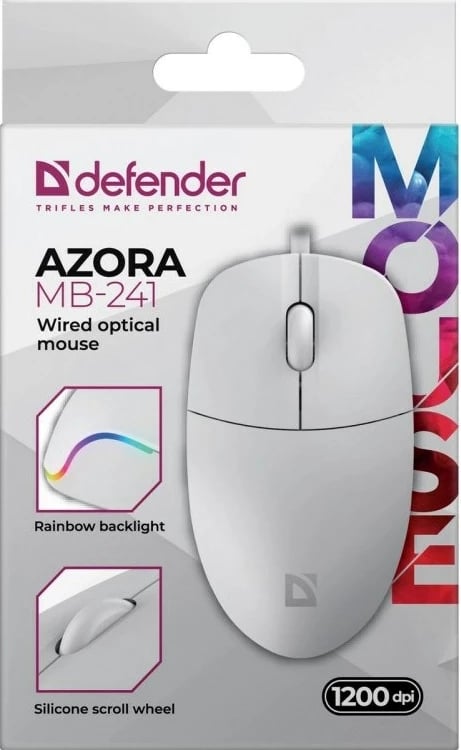 Maus Defender Azora MB-241 RF me kabllo, 1200dpi, i bardhë