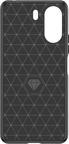 Mbështjellës Hurtel Carbon Case për Xiaomi Redmi 13C, TPU, i zi