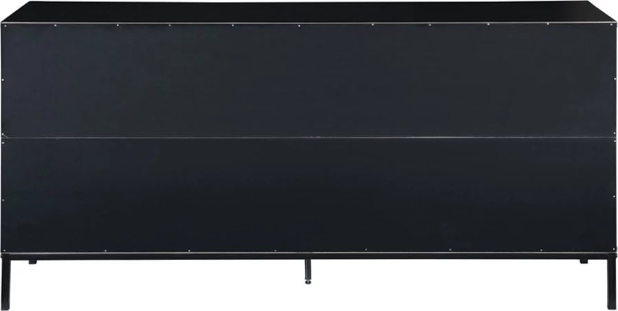 Bufe Blackbird, 2 dyer, 3 sirtarë, ngjyrë lisi Riviera, e zezë, 150x40x75.5cm