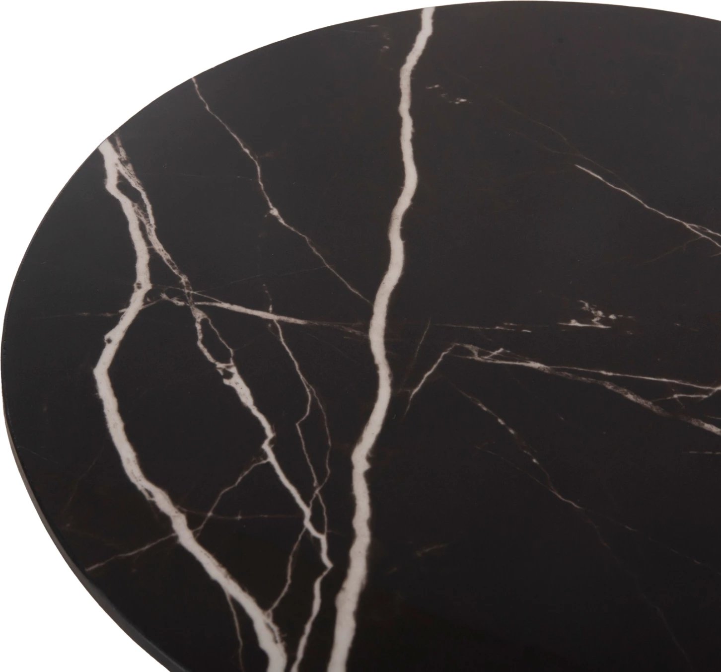 Tavolina kafeje 2 copë DIEN FH9926, baza metalike dhe sipërfaqe qeramike, ngjyrë e zezë, Φ56&Φ43 cm