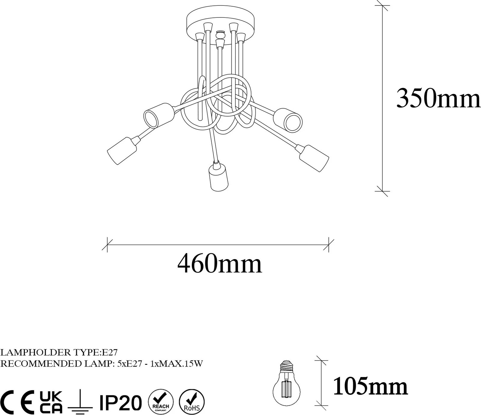 Llambadar Opviq, Viraj - 10880, ngjyrë e zezë, antike