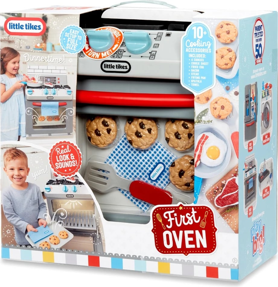 Lodër furrë Little Tikes First Oven me aksesorë, gri, set