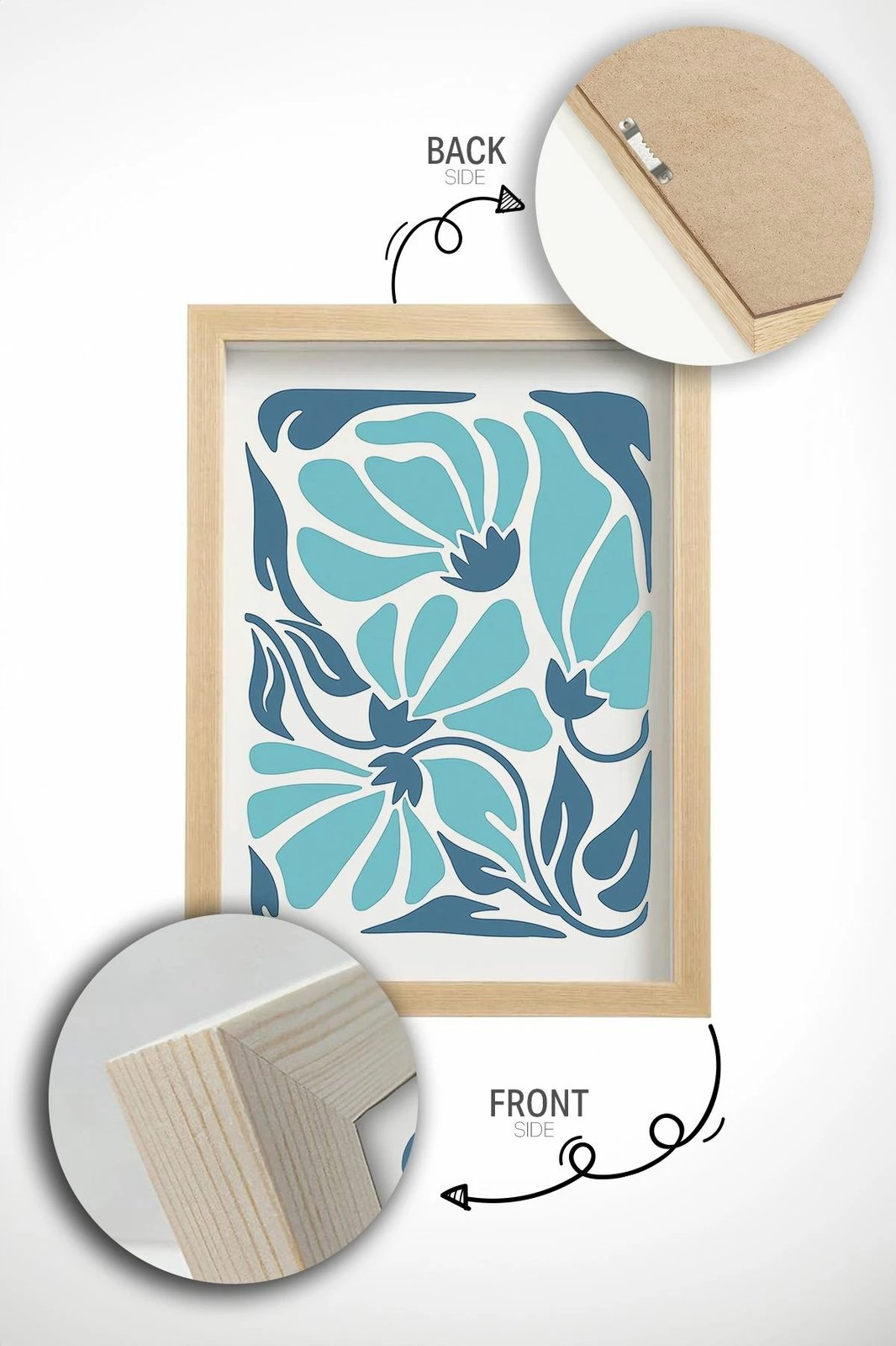 Pikturë dekorative me kornizë (3 copë), Wallity, Ersy3Ham12